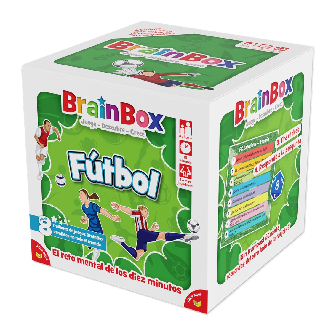 Jeu de Cartes BrainBox Soccer - Thème Sports/Football - De 1 à 8 Joueurs - A partir de 8 ans - Durée 15-30min. environ.