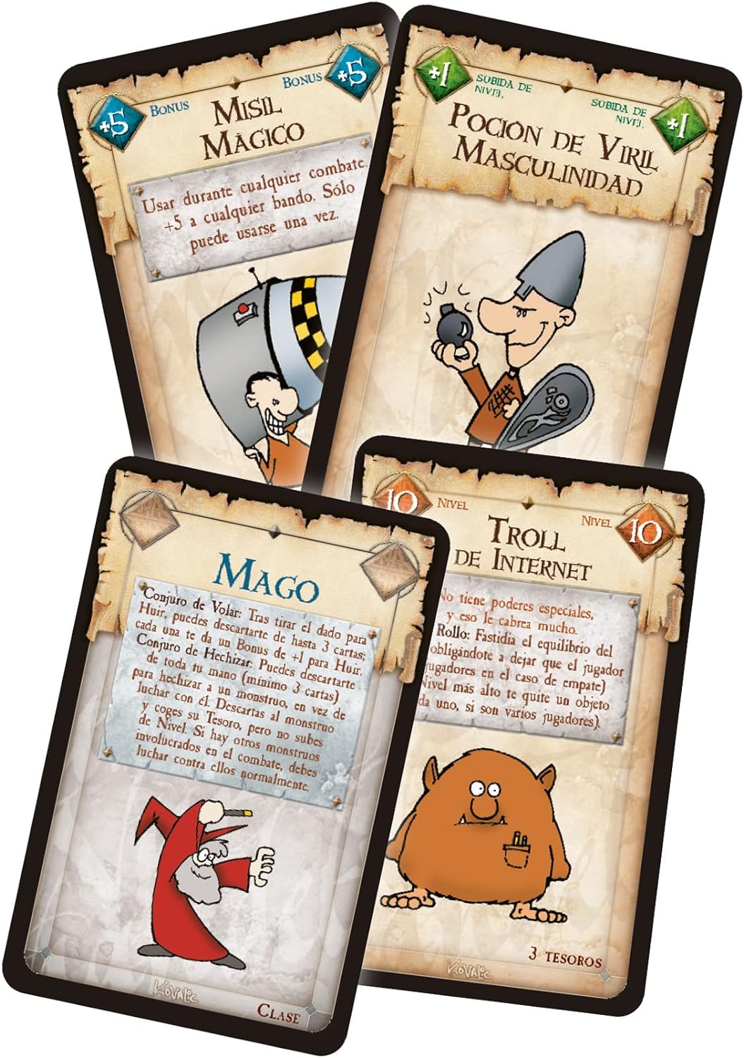 Jeu de Cartes Munchkin - Thème Fantaisie/Humour - De 3 à 6 Joueurs - Dès 10 Ans - Durée 60min. environ.