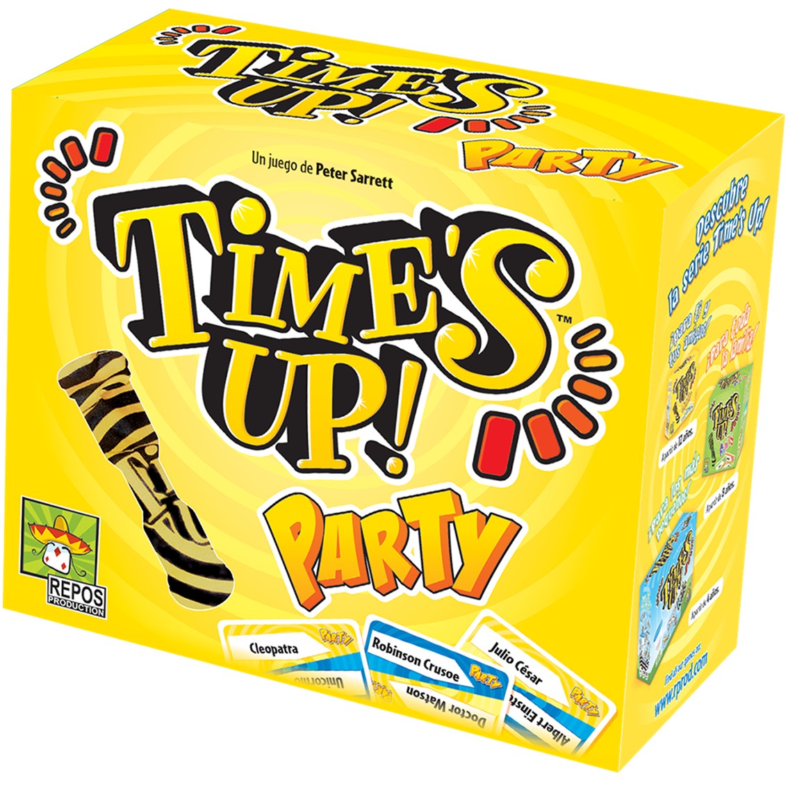 Jeu de cartes Time's Up Party - Questions et réponses thématiques/Résumé - Pour 4 à 8 joueurs - À partir de 10 ans - Durée 40min. environ.