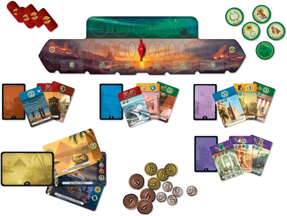 Jeu de société 7 Wonders Duel - Thème Histoire - 2 joueurs - 10 ans et plus - Durée 30min. environ.