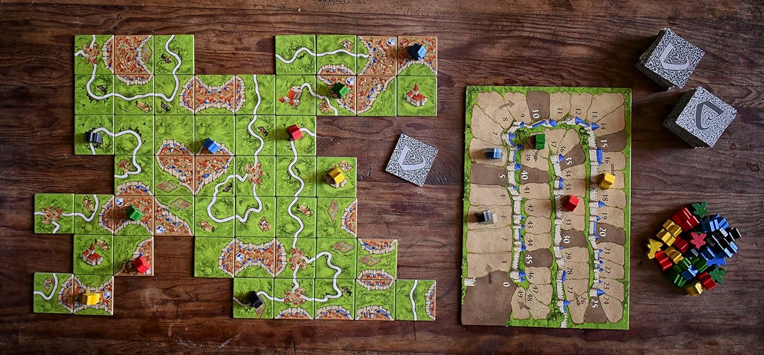 Jeu de société Carcassonne - Thème Construction/Stratégie - De 2 à 5 joueurs - Dès 10 ans - Durée 35min. environ.