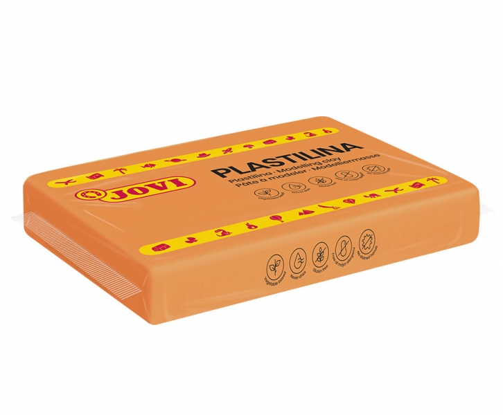 Jovi Boite de 15 Comprimés de Pâte à Modeler 350gr - 100% Végétale - Ne dessèche pas - Sans Gluten - Facile à mouler - Inoffensif et Non Toxique - Couleur Orange