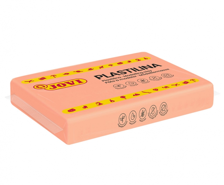 Jovi Boite de 15 Comprimés de Pâte à Modeler 350gr - Pâte à Modeler Végétale - Ne sèche pas - Sans Gluten - Inoffensif et Sûr - Facile à mouler - Idéal pour les figurines volumineuses - Couleur Rose