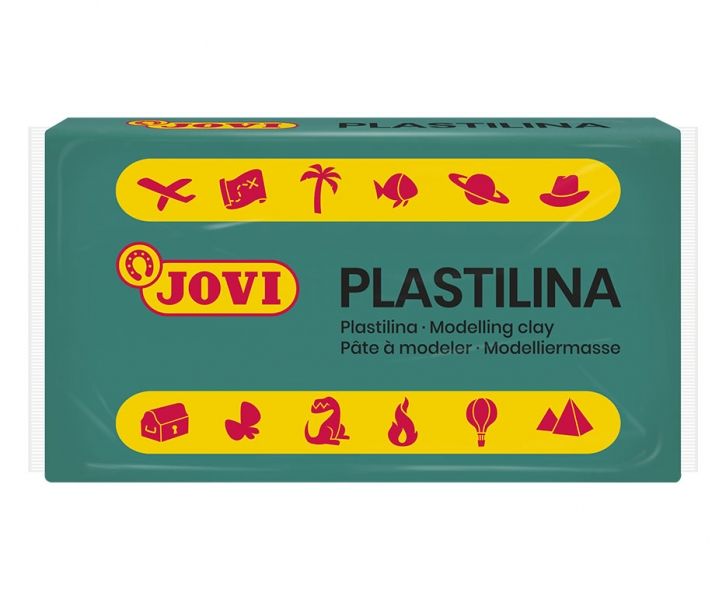 Jovi Boite de 30 Comprimés de Pâte à Modeler 50gr - Ne durcit pas - Sans gluten - Sans danger - Facile à mouler - Idéal pour volumes et moisissures - Couleur Vert