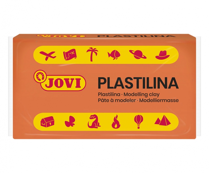 Jovi Boîte de 30 Comprimés de Pâte à Modeler 50gr - Pâte végétale - Ne durcit pas - Sans gluten - Sans danger - Facile à mouler - Idéal pour volumes et moisissures - Couleur Orange