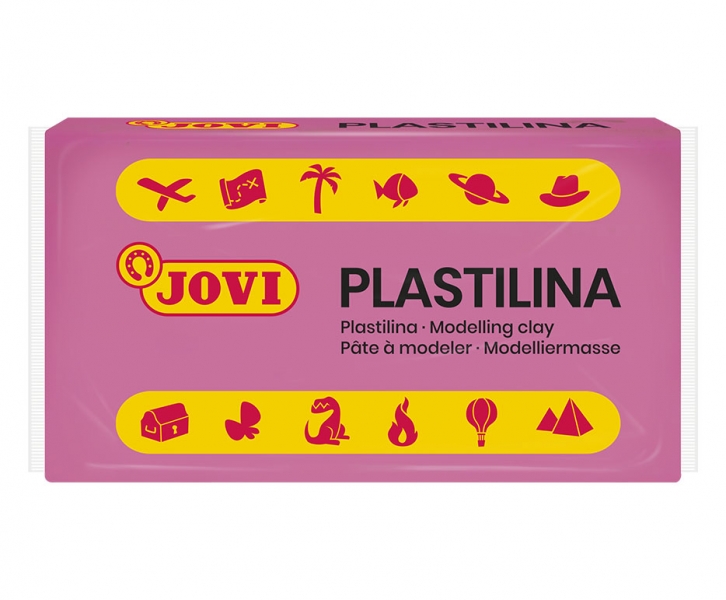 Jovi Boite de 30 Comprimés de Pâte à Modeler 50gr - Pâte végétale - Ne durcit pas - Sans gluten - Sans danger - Facile à mouler - Idéal pour le volume - Couleur Rose