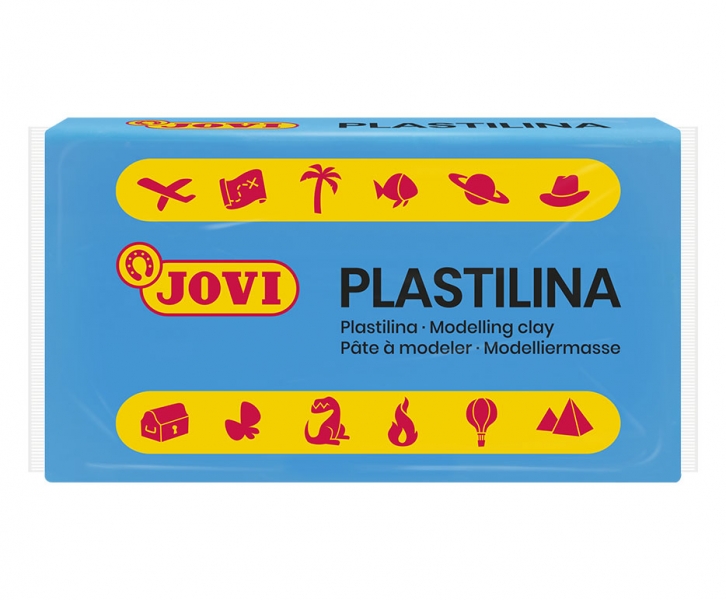 Jovi Boite de 30 Comprimés de Pâte à Modeler 50gr - Pâte végétale - Ne sèche pas - Sans gluten - Sans danger - Facile à mouler - Idéal pour les silhouettes volumineuses - Coloris Bleu