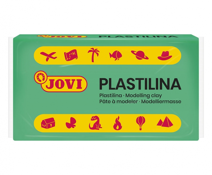 Jovi Boîte de 30 Comprimés de Pâte à Modeler 50gr - Très Moulable - Ne Sèche Pas - Sans Gluten - Inoffensif - Couleur Vert