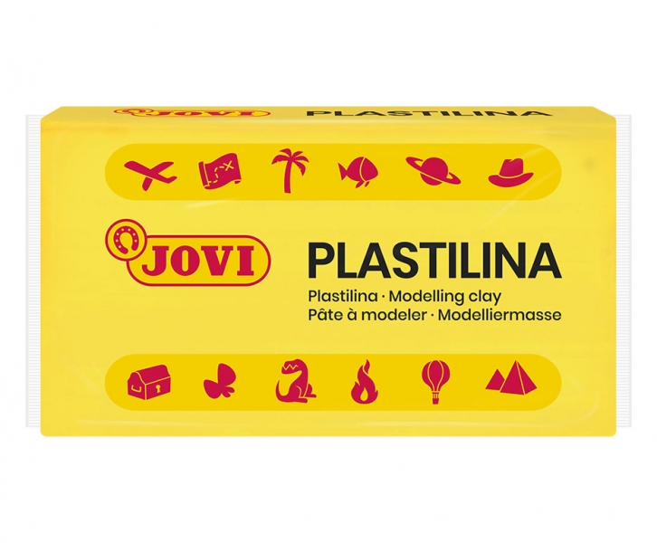 Jovi Boîte de 30 Comprimés de Pâte à Modeler 50gr - Très Moulable - Ne Sèche Pas - Sans Gluten - Sans Allergène - Non Toxique - Couleur Jaune