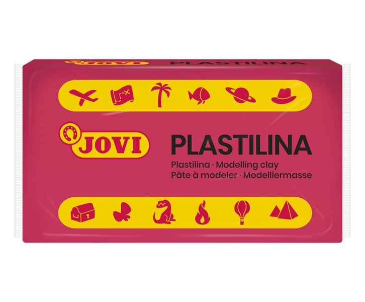 Jovi Boîte de 30 Comprimés de Pâte à Modeler 50gr - Très Moulable - Ne Sèche Pas - Sans Gluten - Sans Allergène - Non Toxique - Couleur Rouge