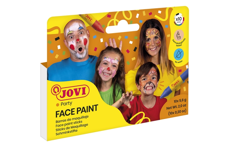 Jovi Étui de 10 bâtons de maquillage - Sûr et inoffensif - Facile à nettoyer - Conçu à Barcelone - Couleurs assorties