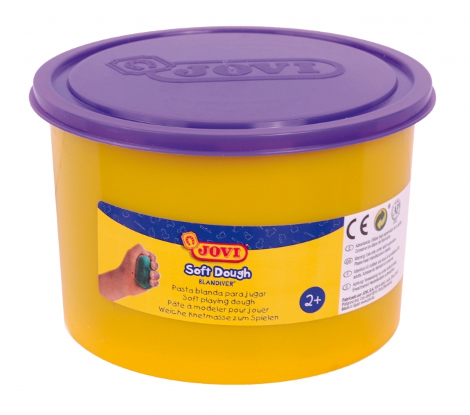 Jovi Soft Dough Blandiver Pot 460gr - Pâte à Modeler Violette - Douce et Flexible - Facile à Pétrir et à Mouler - Favorise la Créativité et la Motricité Fine - Couleur Violet