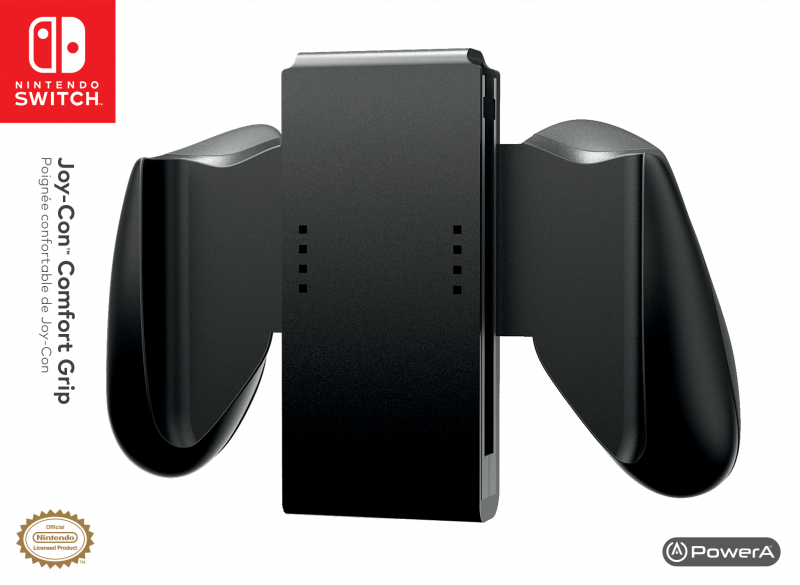 Joy-Con PowerA Comfort Grip pour Nintendo Switch - Couleur noire