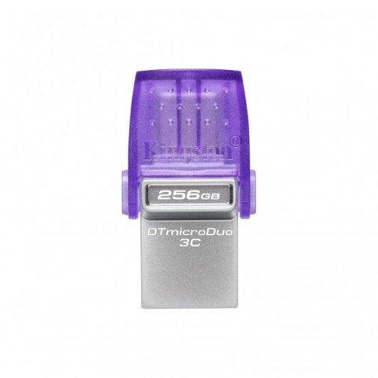 Kingston DataTraveler microDuo 3C Mémoire USB-A + USB-C 256 Go 3.2 Gen 1 - Vitesse de lecture 200 Mo/s - Capuchon de protection (Pendrive)