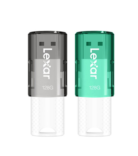 Lexar JumpDrive S60 Pack de 2 Clés USB 128 Go - Compactes et Portables - Interface USB 2.0 - Construction Durable - Couleur Blanc