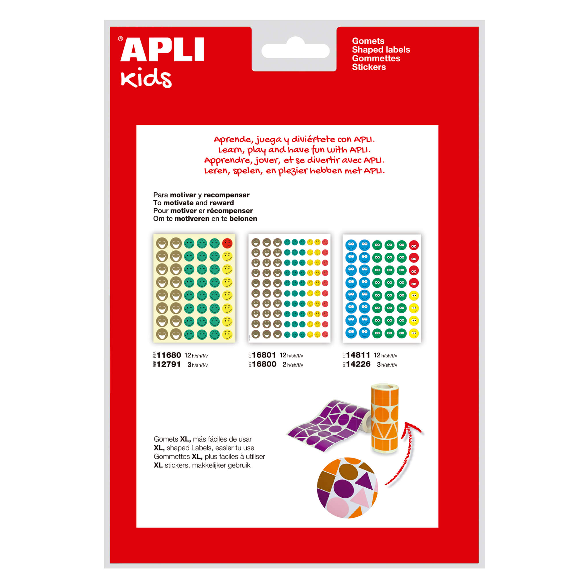 LOT de 10 Apli Gomets Coeur Adhésif Amovible - Trois Tailles Assorties - 624 Gomets par Sachet - Développement des Compétences et de la Créativité - Normes de Qualité et de Sécurité - Couleurs