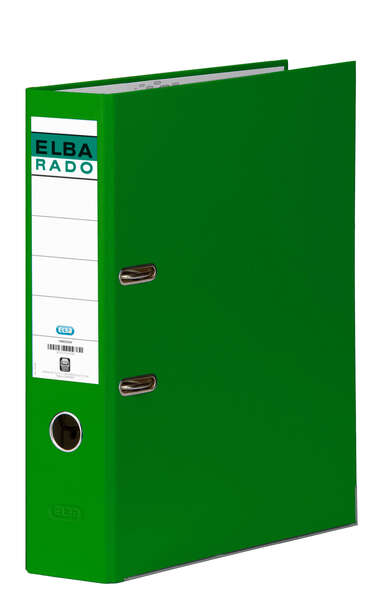 LOT de 10 Classeur à levier Elba Rado Chic Folio - Dos 80 mm - Extérieur doublé PVC - Intérieur papier vert