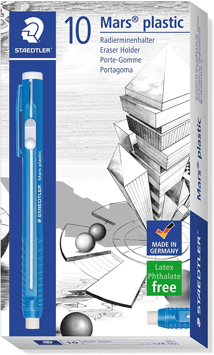 Lot 10 Porte-gommes Staedtler Mars - Sans Phtalate