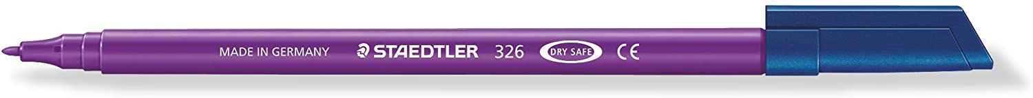 LOT de 10 Staedtler Noris 326 Marqueur à pointe fine - Course 1 mm environ - Pot à base d'eau - Couleur violette