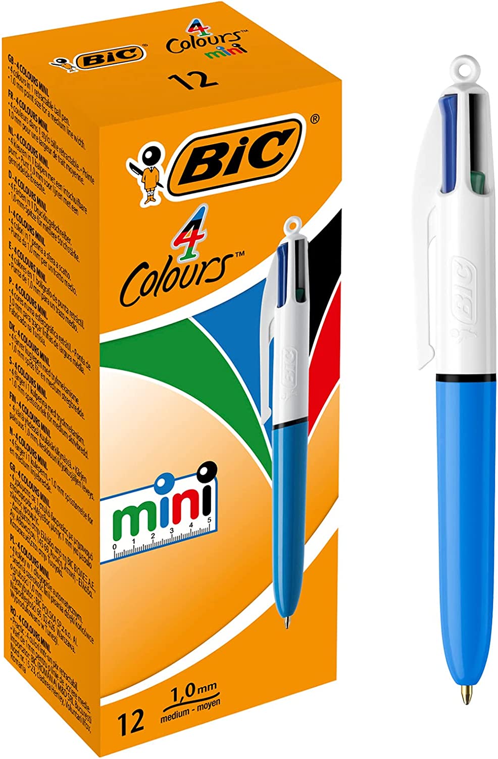 Lot de 12 Bic Mini 4 Couleurs - Stylos Bille