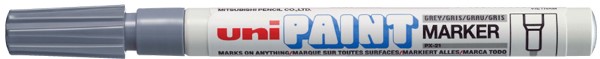 LOT de 12 Marqueur de peinture Uni-ball PX-21 - Marqueur de peinture - Pointe acrylique ogive 0,8-1,2 mm - Permanent sur toutes les surfaces - Léger et résistant à l'eau - Corps en aluminium - Couleur noire