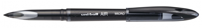 LOT de 12 Roller Uni-ball AIR MICRO UBA-188-M - Pointe en plastique acétate 0,5 mm - Écriture réglable - Encre pigmentée résistante à l'eau et à la lumière - Couleur noire