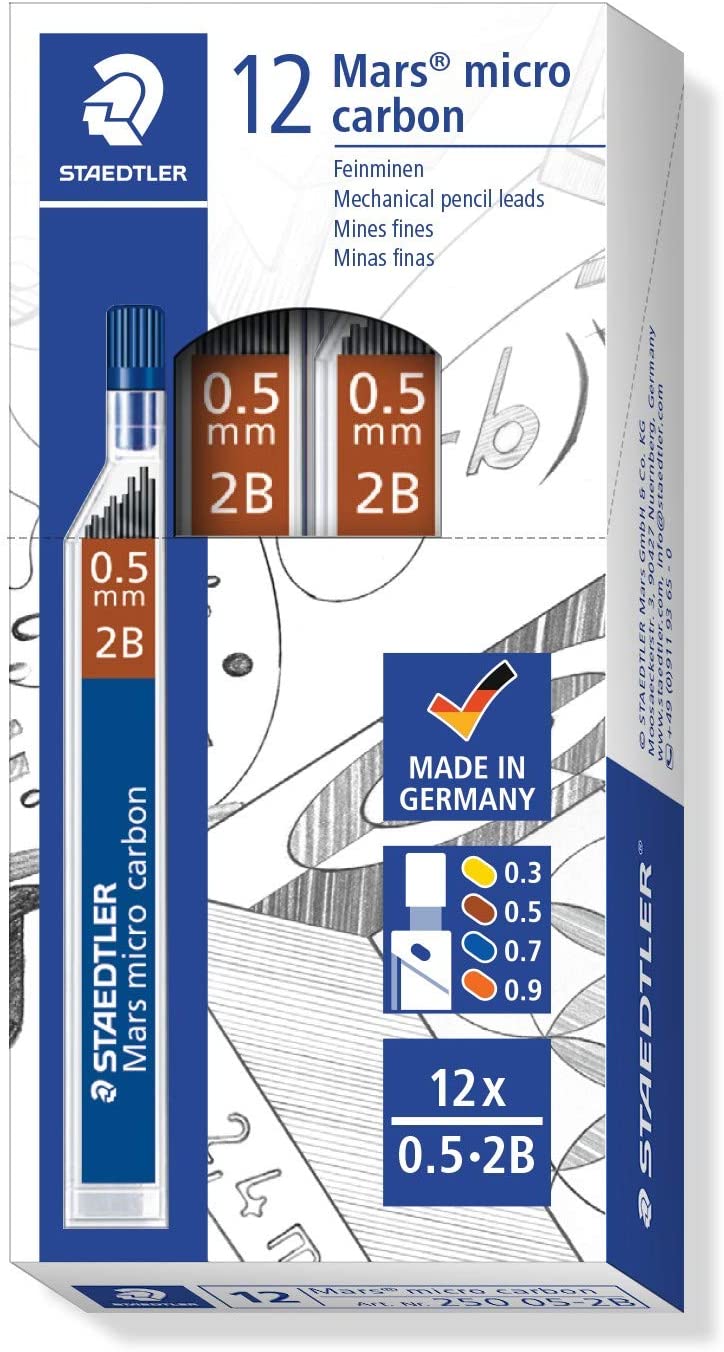 LOT 12 Staedtler Mines 0.5mm 2B