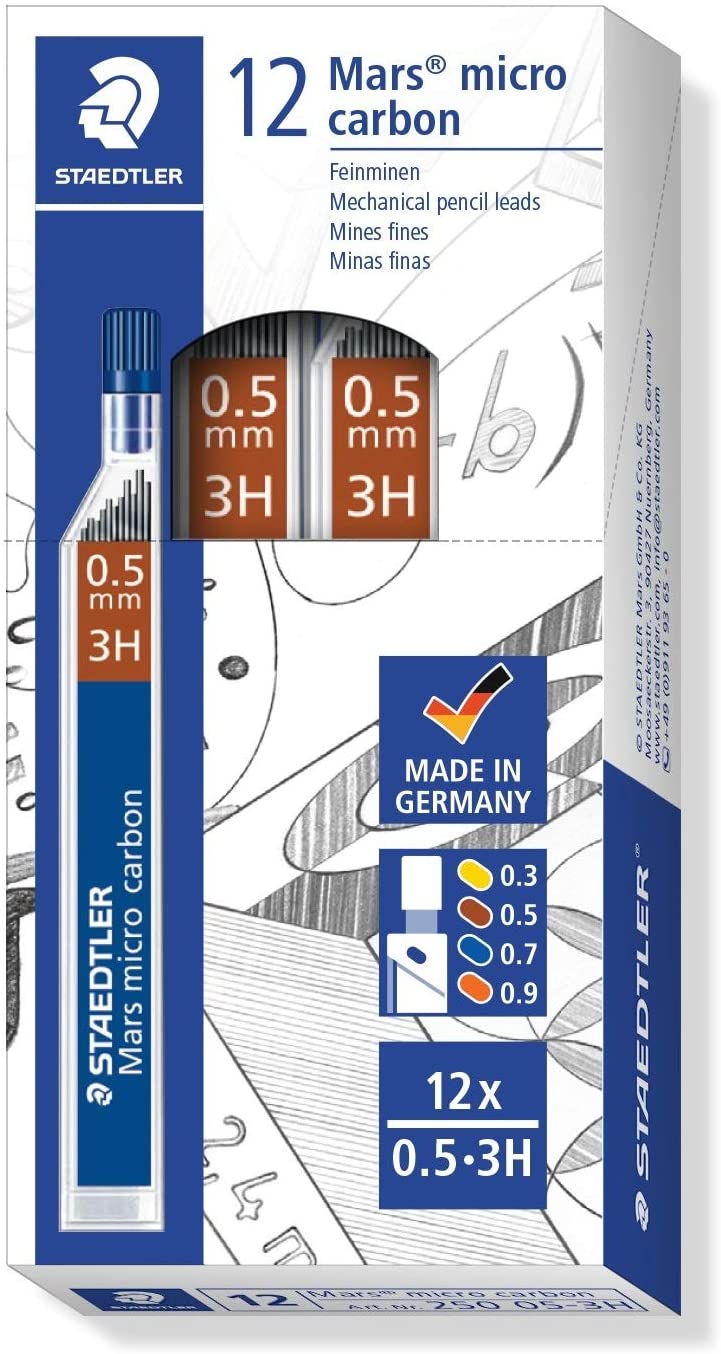 LOT 12 Staedtler Mines 0.5mm 3H