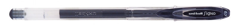 LOT de 12 Stylo à encre gel Uni-ball Signo UM-120 - Pointe sphérique 0,7 mm - Encre résistante à l'eau et à la lumière - Couleur noire