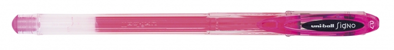 LOT de 12 Stylo à encre gel Uni-ball Signo UM-120 - Pointe sphérique 0,7 mm - Encre résistante à l'eau et à la lumière - Couleur rose