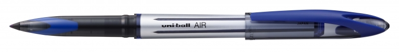 LOT de 12 Uni-ball AIR UBA-188-L Roller - Pointe bille 0,7 mm - Écrit comme un stylo plume - Encre pigmentée résistante à l'eau et à la lumière - Couleur bleue