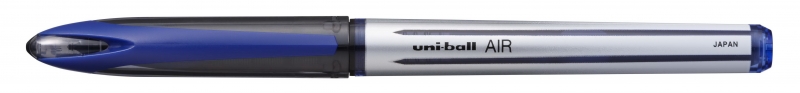 LOT de 12 Uni-ball AIR UBA-188-L Roller - Pointe bille 0,7 mm - Écrit comme un stylo plume - Encre pigmentée résistante à l'eau et à la lumière - Couleur bleue