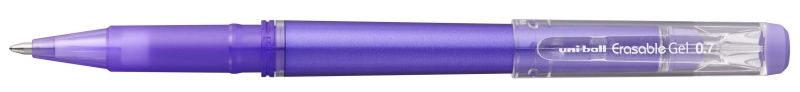 LOT de 12 Uni-ball UF-222 Roller Gel Effaçable - Pointe Bille 0,7 mm - Encre Thermosensible - Double Gomme - Couleur Violet