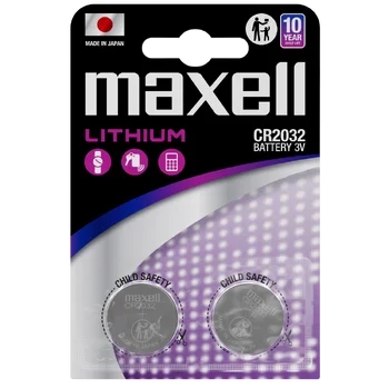 Lot de 2 piles bouton au lithium 3 V CR2032 de Maxell