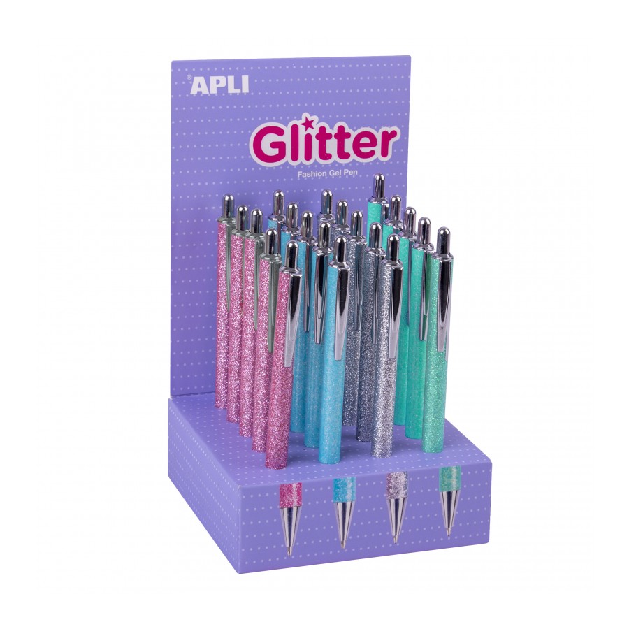 LOT de 20 Stylos Métal Apli Glitter 