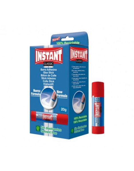 LOT de 24 Bâton de Colle Instantanée Classique 20grs - Convient aux Enfants et/ou Usage Domestique - Lavable - Sans Solvant