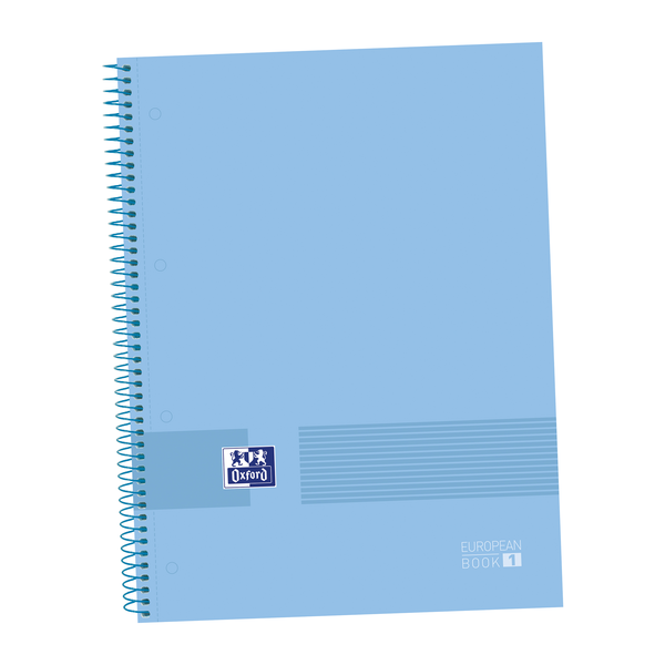 LOT de 5 Oxford & You A4+ Europeanbook Couverture Extra Rigide - Carnet de 80 Feuilles - Format A4+ - Couleur Bleu