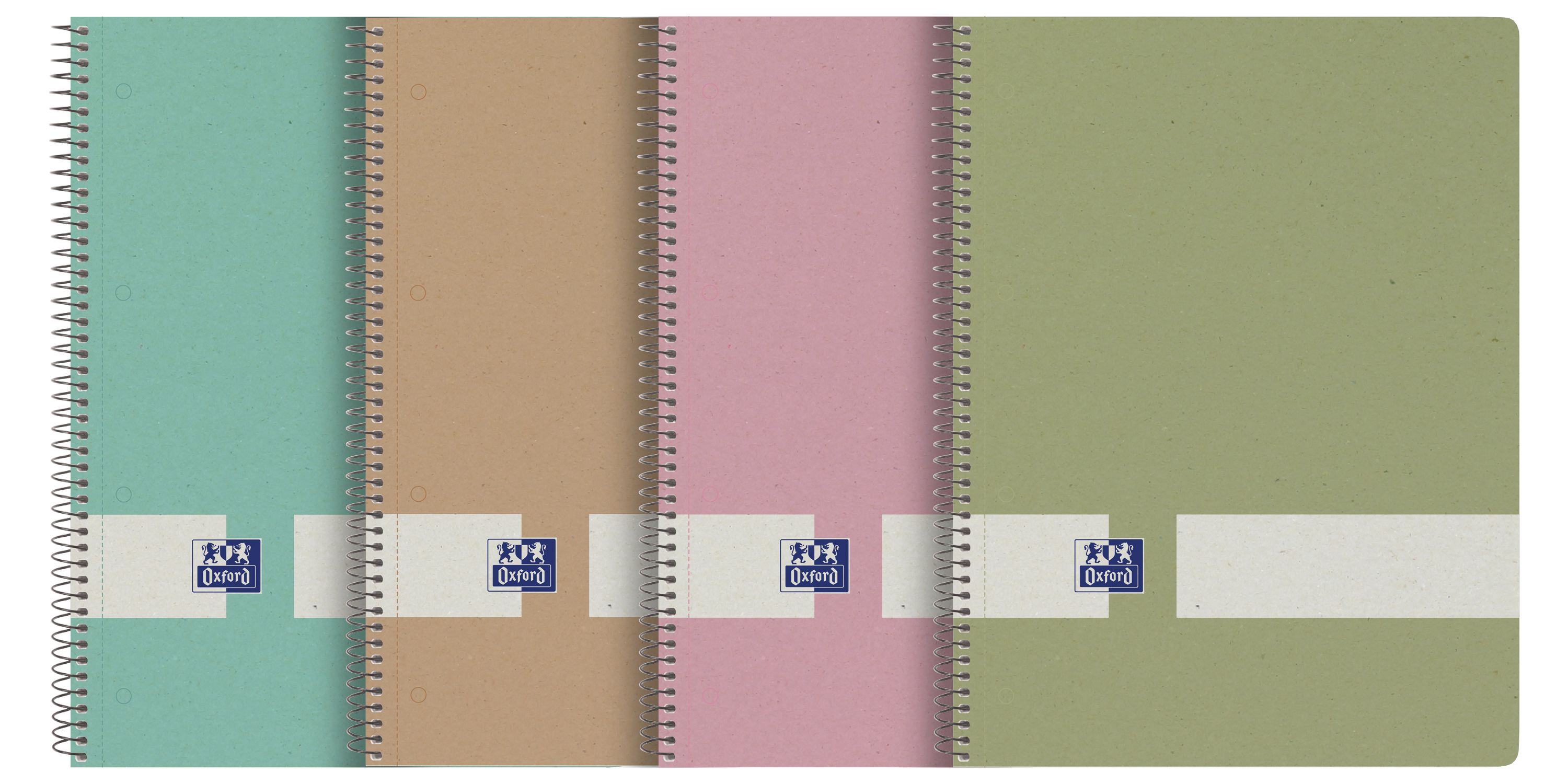 LOT de 5 Oxford Nature Europeanbook A4+ Couverture Rigide 5x5 80 Feuilles - Carnet Ecologique - Format A4+ - Couverture Rigide Résistante - 80 Feuilles Carrées 5x5