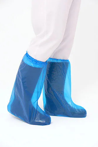 LOT de 50 Couvre-bottes Santex en polyéthylène 40mic - Avec réglage élastique - Conforme (UE) 2016/425 - Couleur Bleu