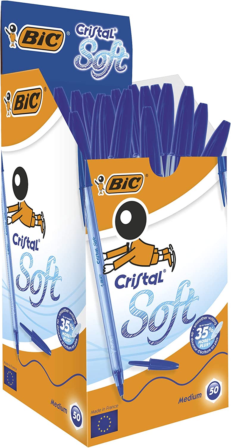 Lot de 50 Bic Stylos Bille Bleus