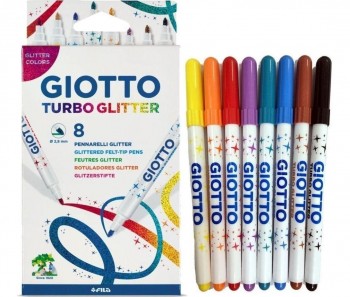 Lot 8 Mks. Giotto Turbo Glitter - Pt. Fine