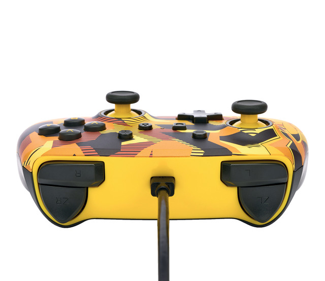 Manette filaire améliorée PowerA pour Nintendo Switch - Camo Storm Pikachu