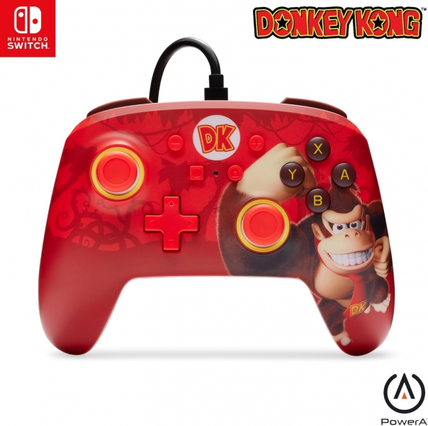 Manette filaire améliorée PowerA pour Nintendo Switch - Donkey Kong Flex