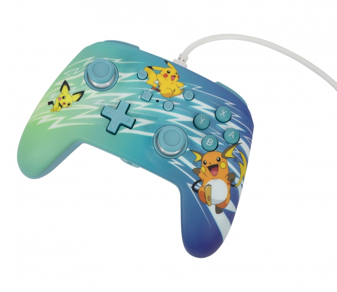 Manette filaire améliorée PowerA pour Nintendo Switch - Pikachu Evolution