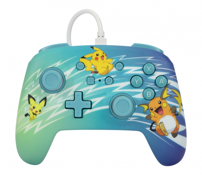 Manette filaire améliorée PowerA pour Nintendo Switch - Pikachu Evolution