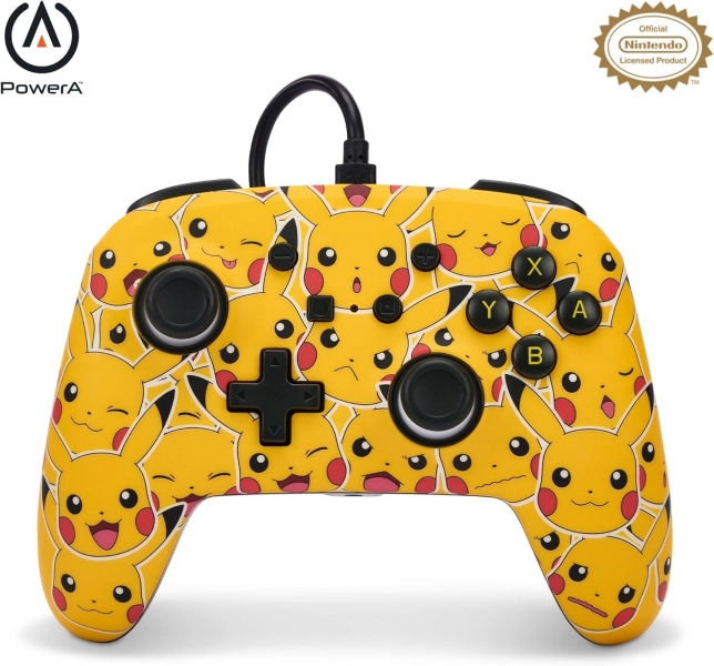 Manette filaire améliorée PowerA pour Nintendo Switch - Pikachu Moods