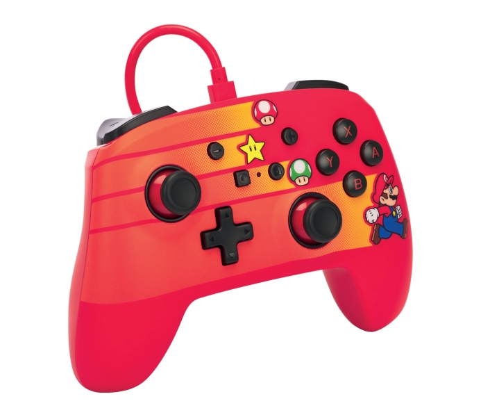 Manette filaire améliorée PowerA pour Nintendo Switch - Speedster Mario