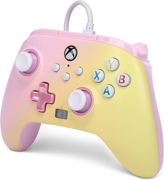 Manette filaire améliorée PowerA pour Xbox Series X|S - Limonade rose