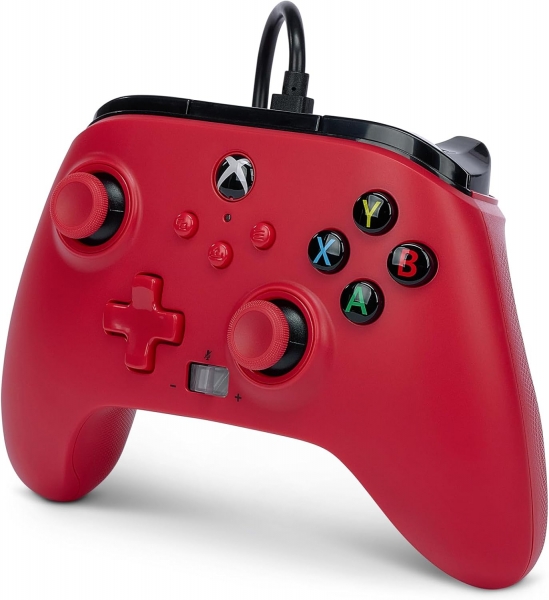 Manette filaire améliorée PowerA pour Xbox Series X|S - Rouge Artisan