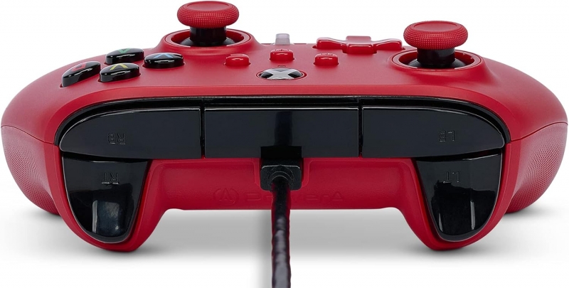 Manette filaire améliorée PowerA pour Xbox Series X|S - Rouge Artisan